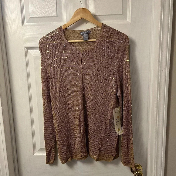 Women’s Pierre Cardin Sequins Cardigan Large - Picture 1 of 7